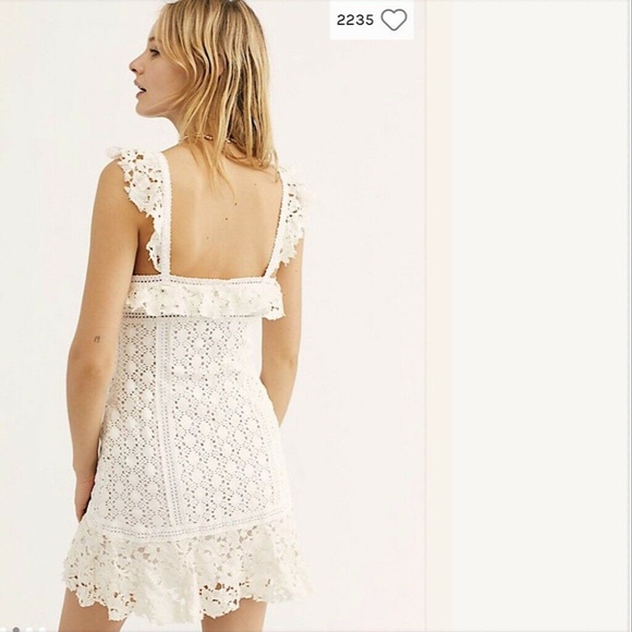 Free People Cross My Heart Crotchet Mini Dress - 6 - Picture 2 of 2